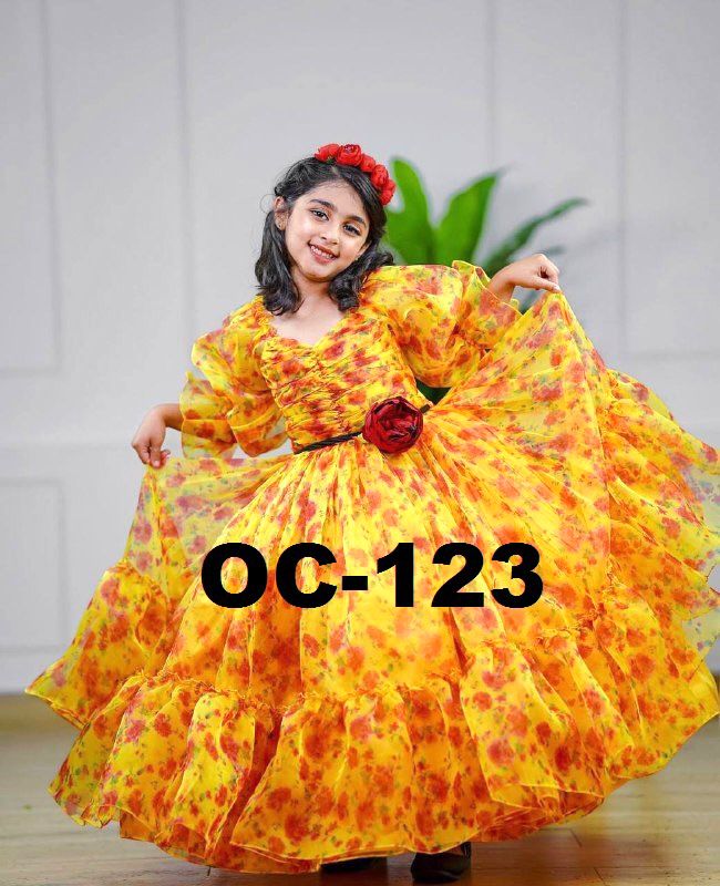 OC 123 Kids Party Wear Gown Girls Wear Catalog